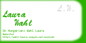 laura wahl business card